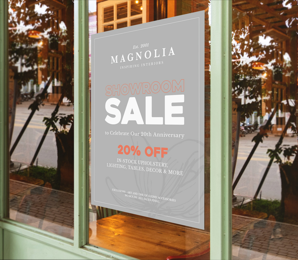 Magnolia Store Window Sale Sign2